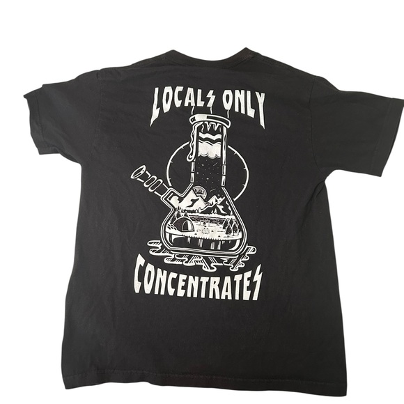 American Apparel Locals Only Black Tee with White Graphic - Picture 1 of 5